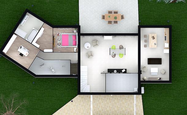 Plan maison contemporaine Isis